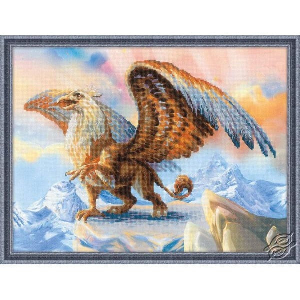 Griffin - Riolis Cross Stitch Kit with Pre-Printed Background 0078PT