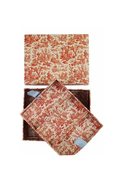 Sajou Vintage Sewing Box - Red Toile de Jouy
