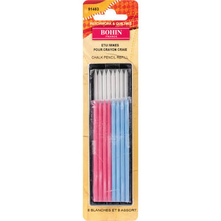 Bohin Chalk Pencil Refills - White/Red/Blue