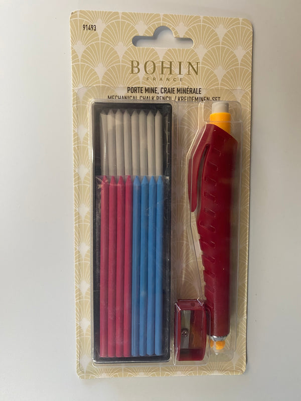 Bohin Mechanical Chalk Pencil with Refills - Multicolour