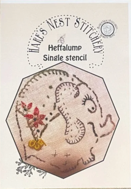 Heffalump Single Stencil by Hares Nest Stitcher
