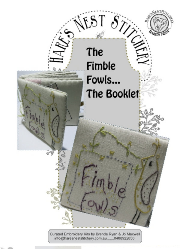 Fimble Fowl Textiles Booklet Kit by Hares Nest Stitcher