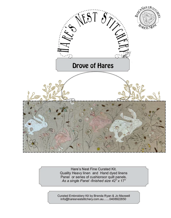 Drove of Hares Kit by Hares Nest Stitchery