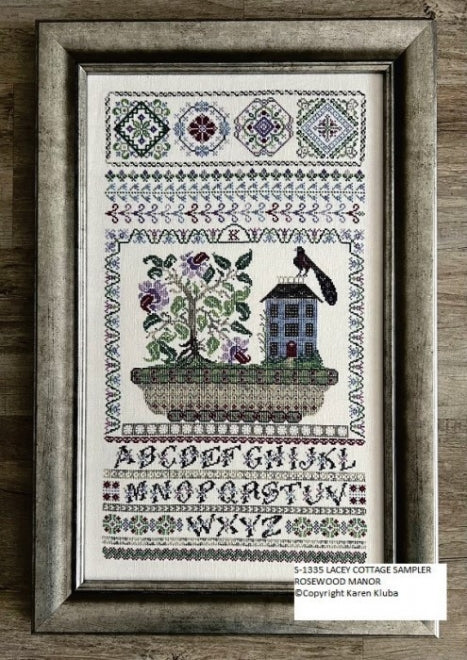 Lacey Cottage Sampler S-1335 by Rosewood Manor