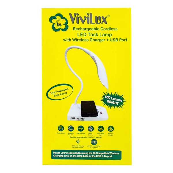 ViviLux - Rechargeable Cordless LED Task Lamp