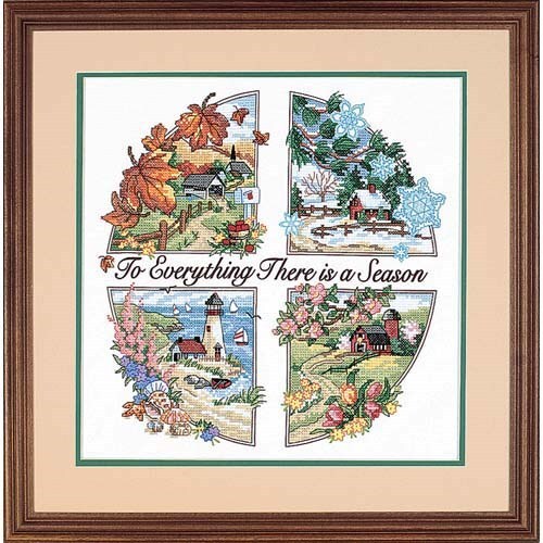 A Season for Everything Stamped Counted Cross Stitch Kit 3174 by Dimensions