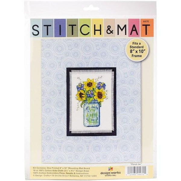 Floral Jar Stitch & Mat Kit by Design Works 4470