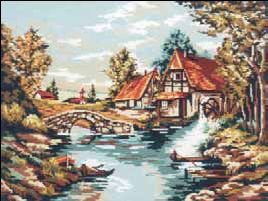 Mill Cottage Tapestry Canvas by Gobelin L 10.522