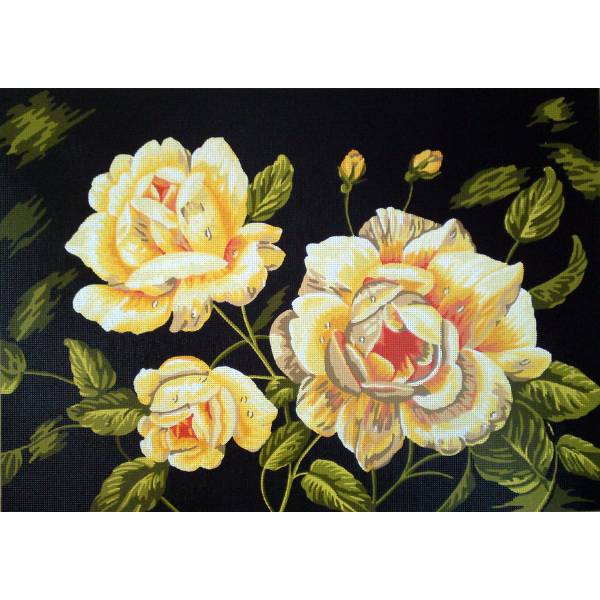 Yellow Roses Tapestry Canvas by Gobelin L 10.547