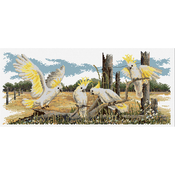 White Cockatoos FJP-1007 by Country Threads