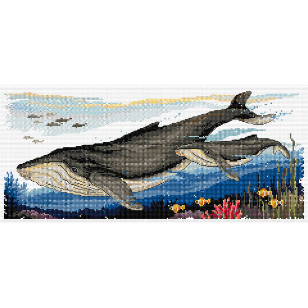 Humpback Whales FJ-1017 by Country Threads