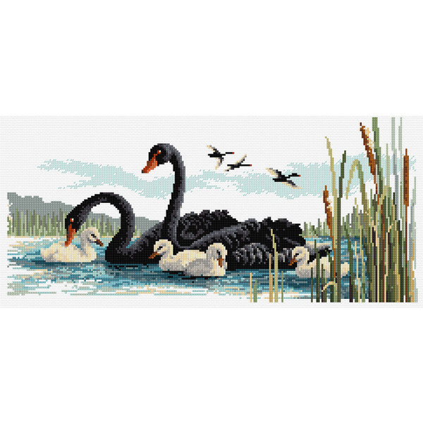 Black Swans FJP-1018 by Country Threads