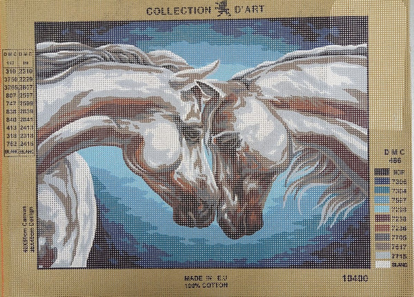 Horses - Tapestry Canvas by Collection D'Art 10400