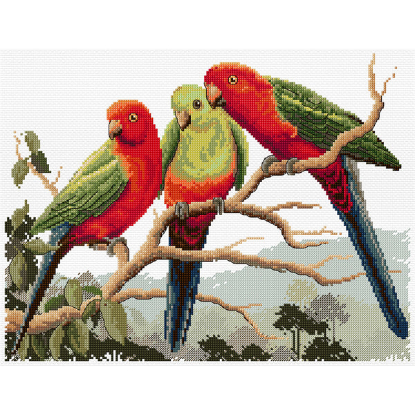 King Parrots FJP-1065 by Country Threads