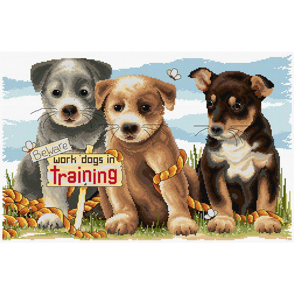 Work Dogs in Training FJP-1080 by Country Threads