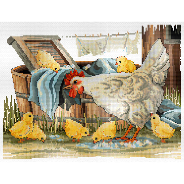 Wash-Tub Chicks FJP-1094 by Country Threads