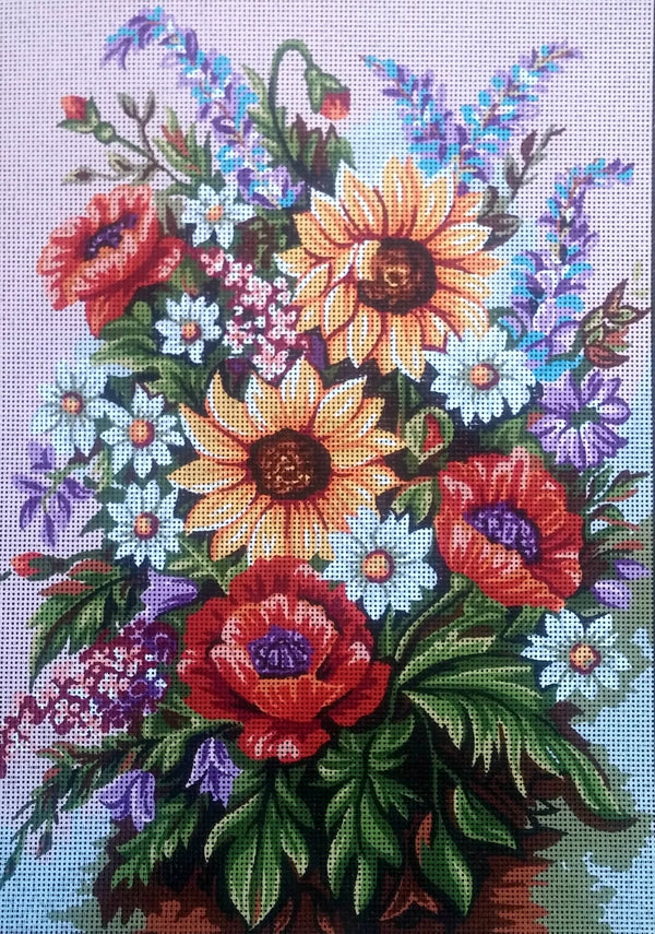 Flowers in a Vase Tapestry Canvas by Gobelin 14.787