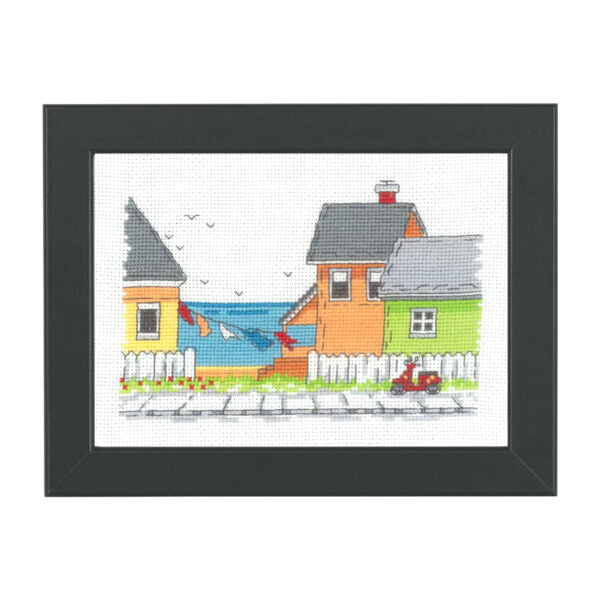 Beach Street Cross Stitch Kit by Permin 13-3157