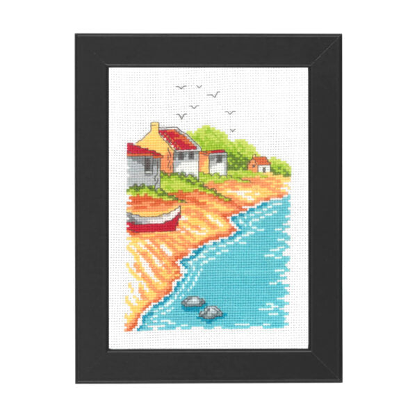 Beach House Cross Stitch Kit by Permin 13-3159