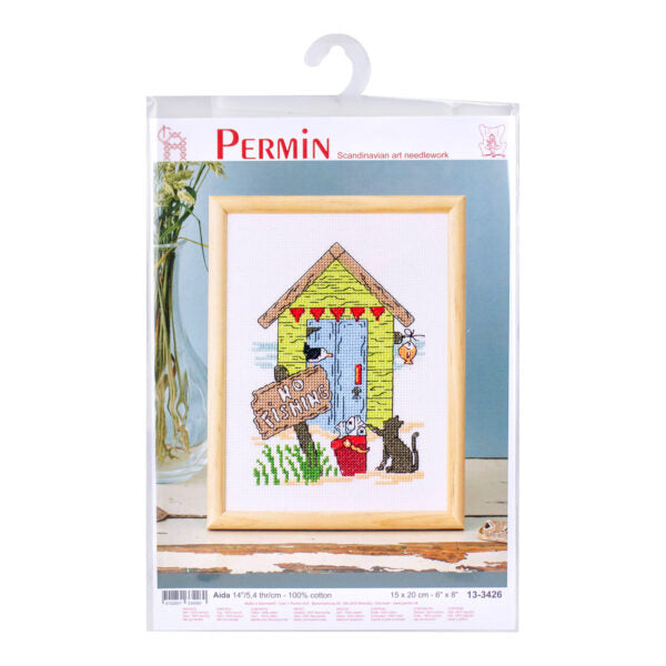 No Fishing Cross Stitch Kit by Permin 13-3426