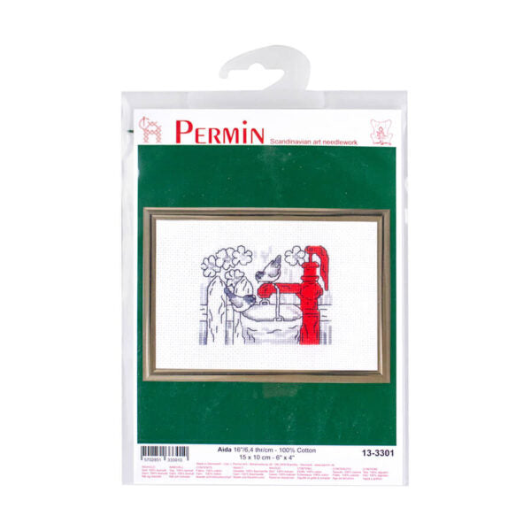 Watering Can Cross Stitch Kit by Permin 13-3300