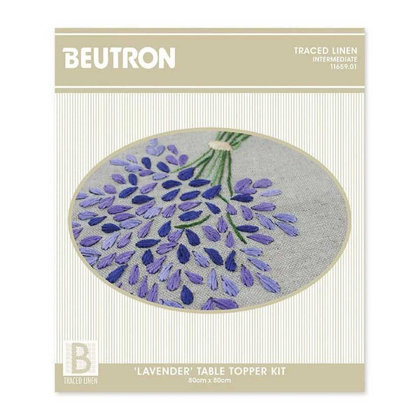 Lavender Table Topper Kit - Traced Linen 11659.01 by Beutron