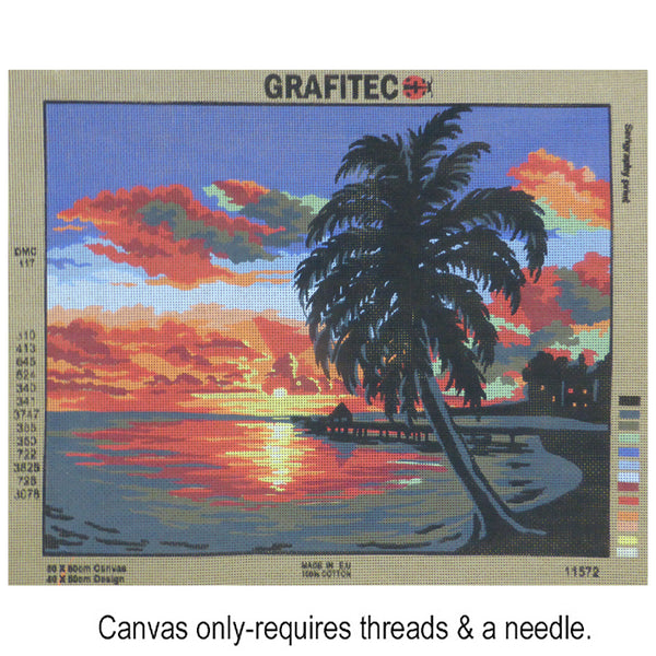 Tropical Sunset -  Tapestry Canvas by Grafitec 11572