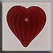 Mill Hill - Glass Treasures - 12207 Medium Fluted Heart Matte Ruby