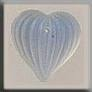 Mill Hill - Glass Treasures - 12208 Medium Fluted Heart Matte Crystal