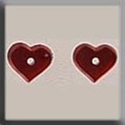 Mill Hill - Glass Treasures - 12235 Very Petite Flat Heart Ruby