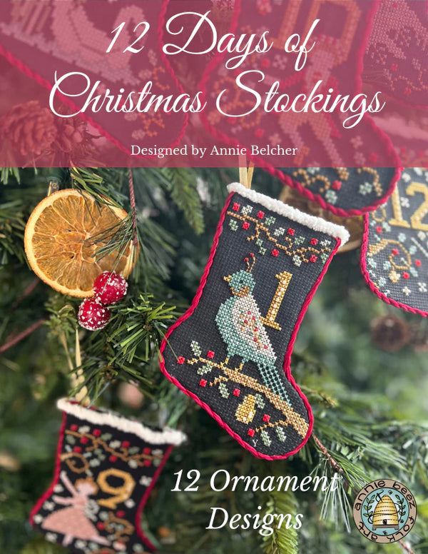 12 Days of Christmas Stockings by Annie Beez Folk Art