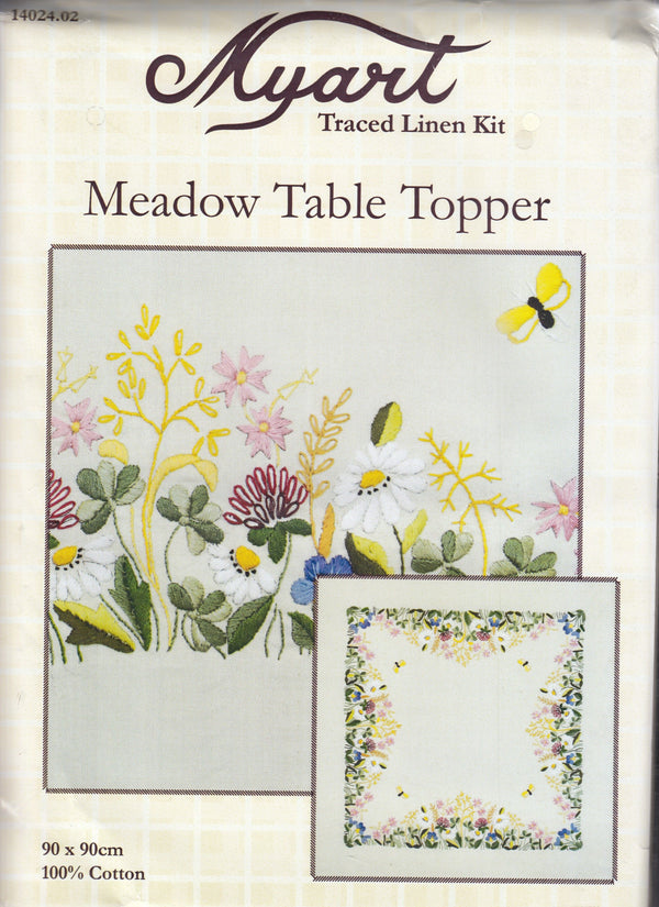 Meadow Table Topper Traced Linen Kit 14024.02 by Myart