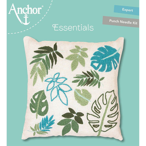 Palm Leaf Cushion APN001 Punch Needle Kit by Anchor