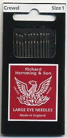 Richard Hemming & Son Needles Crewel/Embroidery Needles