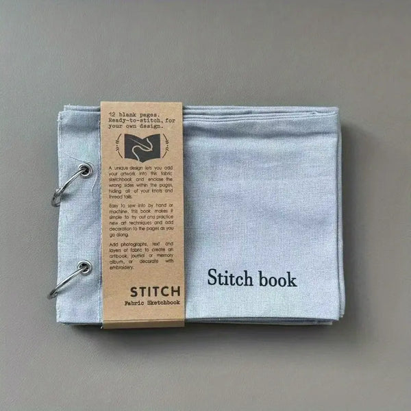 Stitch Book - Ready to Stitch Canvas Fabric Book (Grey)