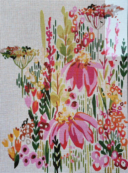 Flowers - Tapestry Canvas by Collection D'Art 10526W