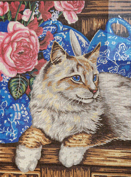 Cat - Tapestry Canvas by Grafitec 10437