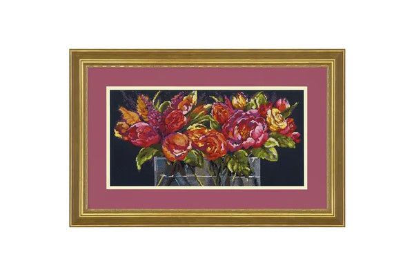 Flowers of Joy Cross Stitch Kit 70-35364 Gold Collection by Dimensions