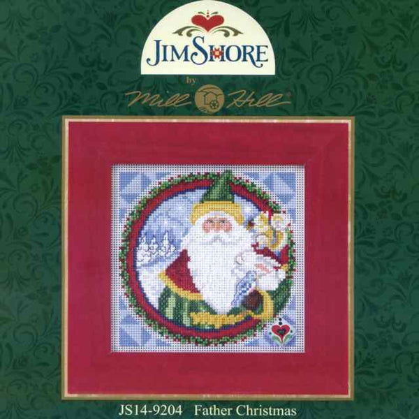 Father Christmas -  Beaded Cross Stitch Kit by Jim Shore for Mill Hill  (JS14-9204)