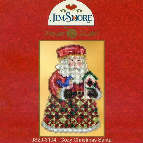 Cozy Christmas Santa -  Beaded Cross Stitch Kit by Jim Shore for Mill Hill  (JS20-3104)