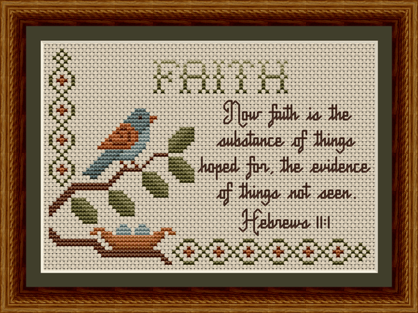 Faith: Hebrews 11.1 #2014-E by Happiness is Heart Made