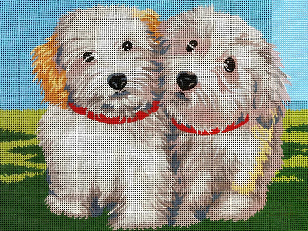 Dogs - Tapestry Canvas by Collection D'Art 10401