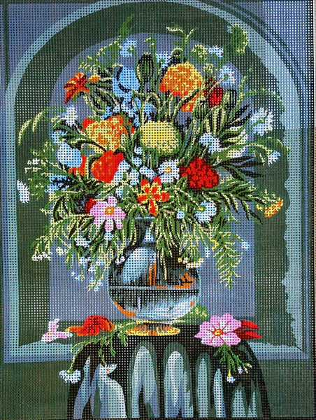 Flowers - Tapestry Canvas by Collection D'Art 10442