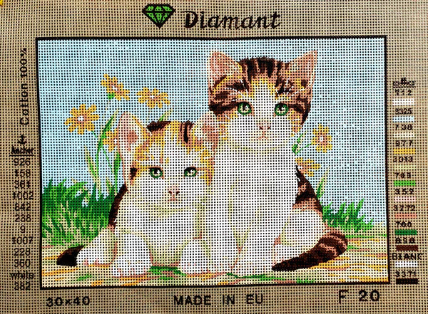 Kittens F 20 - Tapestry Canvas by Diamant