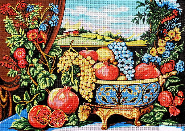 Fruit Bowl C 1861- Tapestry Canvas by Diamant