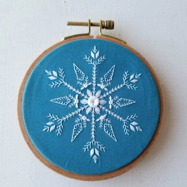 Mini Snowflake Sampler Embroidery Kit by Jessica Long