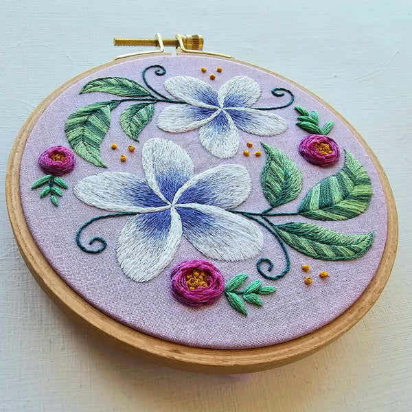 Plumeria Embroidery Kit by Jessica Long