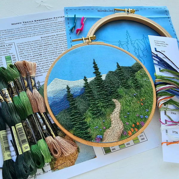 Happy Trails Embroidery Kit by Jessica Long