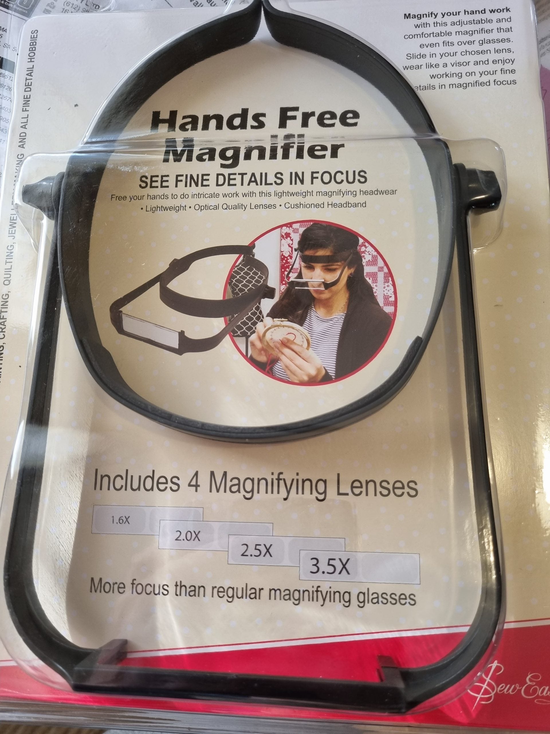 Hands Free Magnifier by Sew Easy includes 4 Lenses – Stitchers' Corner ...
