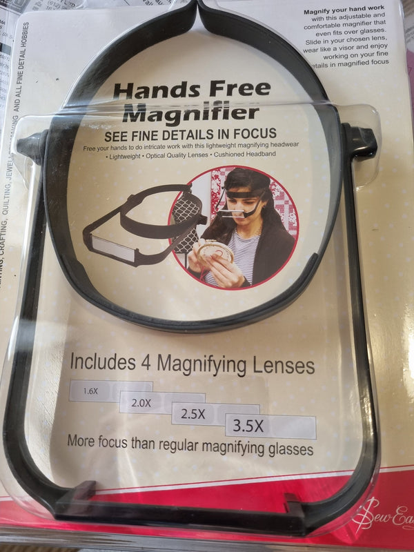 Hands Free Magnifier by Sew Easy includes 4 Lenses